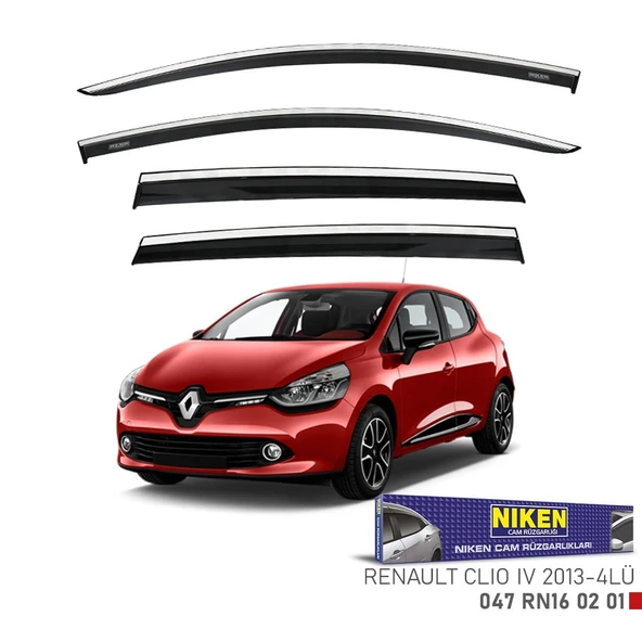 NİKEN Renault clio 4 cam rüzgarlığı kromlu 2013 / 2015 niken ürün görseli 1