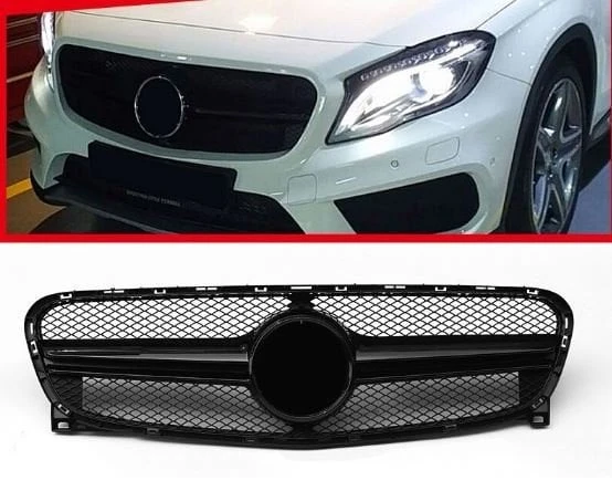 AUTOGP Mercedes gla diamond amg ön panjur ızgara seti 2014+ x156 siyah taiwan ürün görseli 1