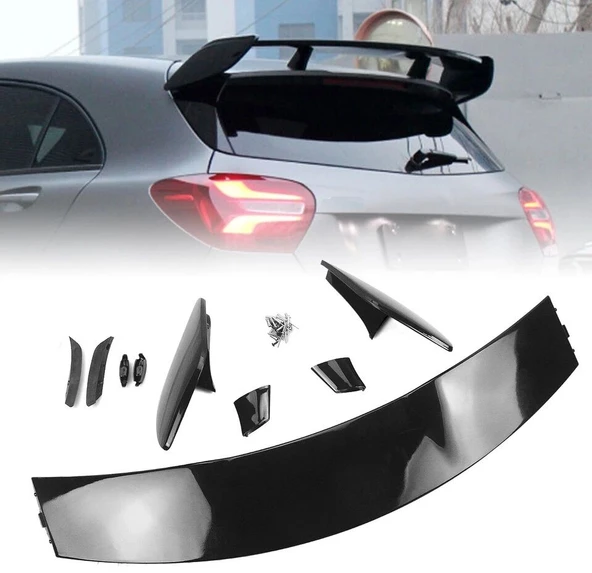 AUTOGP Mercedes w176 a45 amg gt bagaj üstü spoiler siyah boyalı 2012 / 2018 ürün görseli 1