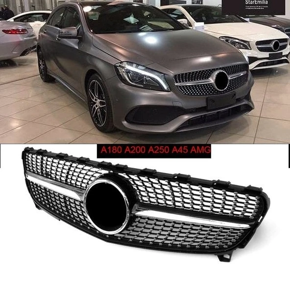 AUTOGP Mercedes w176 diamond amg ön panjur ızgara seti 2016+ a serisi ürün görseli 1