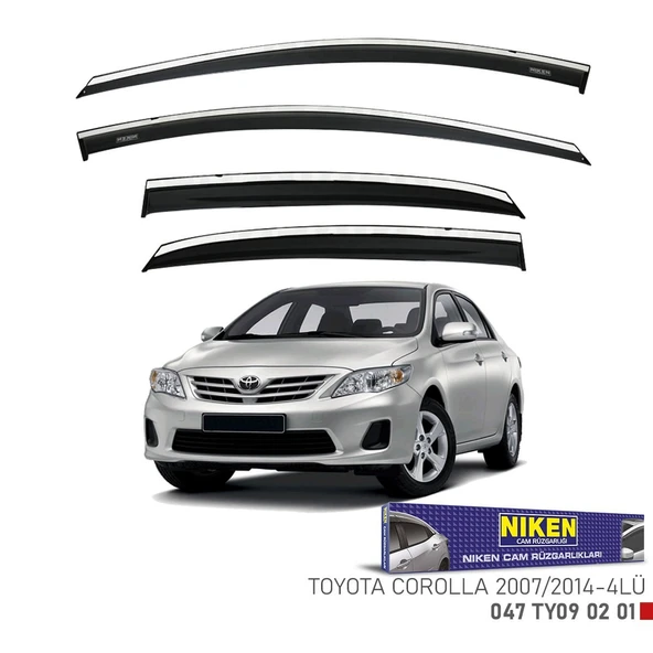 NİKEN Toyota corolla cam rüzgarlığı kromlu 2007 / 2013 niken ürün görseli 1