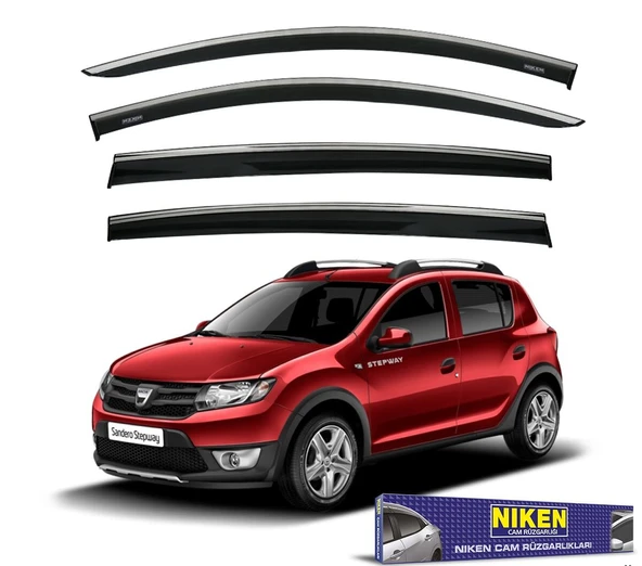 NİKEN Dacia sandero cam rüzgarlığı kromlu 2013+ niken ürün görseli 1