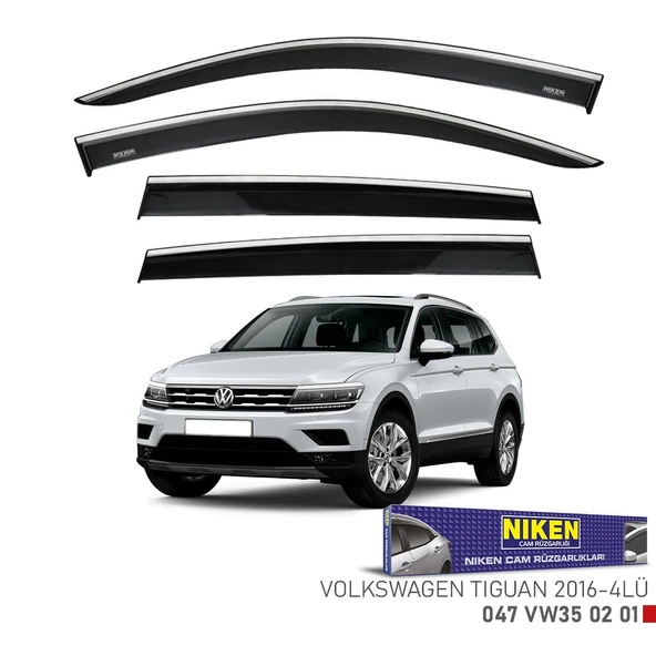 NİKEN Vw tiguan cam rüzgarlığı kromlu 2016+ niken ürün görseli 1