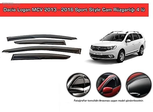 Boğaziçi Dacia Logan mcv cam rüzgarlığı mugen 4.lü 2013+ ürün görseli 1