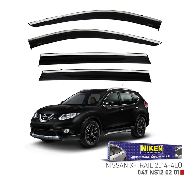 NİKEN Nissan xtrail cam rüzgarlığı kromlu 2014+ niken ürün görseli 1