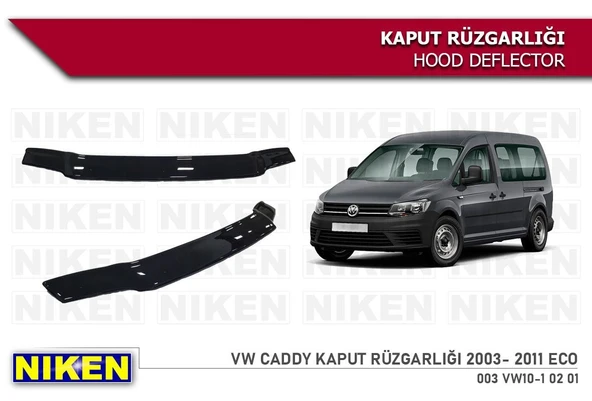 AUTOGP Vw caddy kaput koruma rüzgarlığı 2004+ ürün görseli 1
