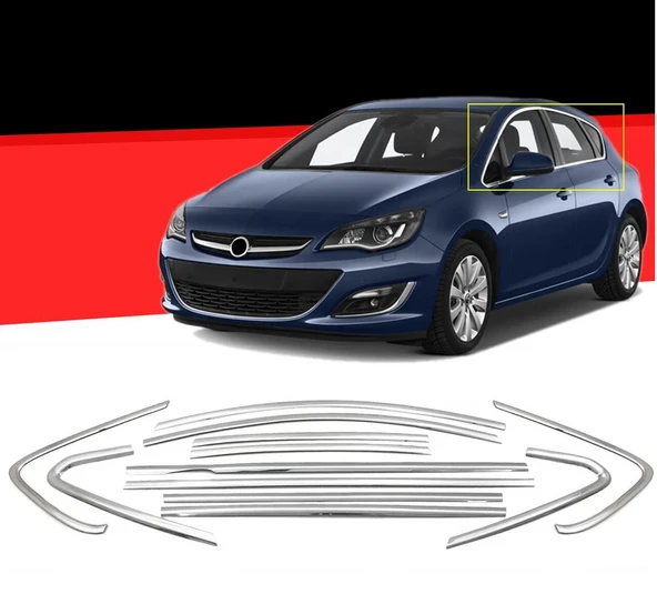 AUTOGP Opel astra j cam çerçevesi kenar çıtası krom tamtur hb 12 parça ürün görseli 1