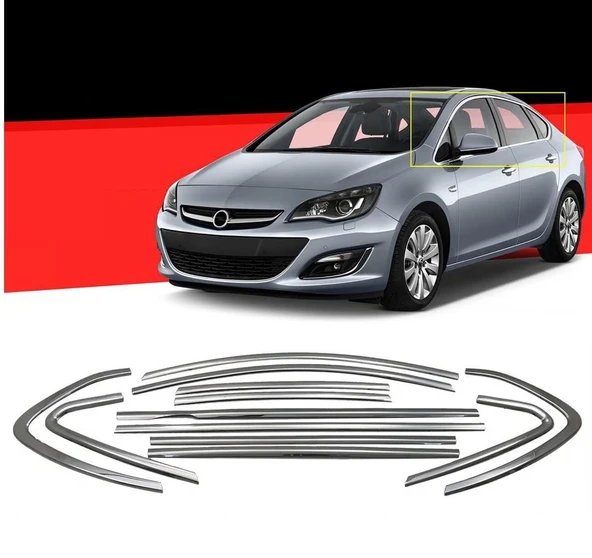 AUTOGP Opel astra j cam çerçevesi kenar çıtası krom tamtur sedan ürün görseli 1
