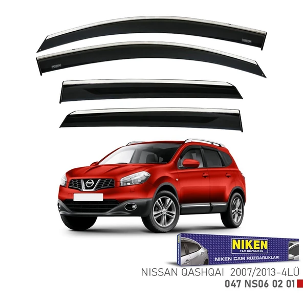 NİKEN Nissan qashqai cam rüzgarlığı kromlu 2007 / 2013 niken ürün görseli 1