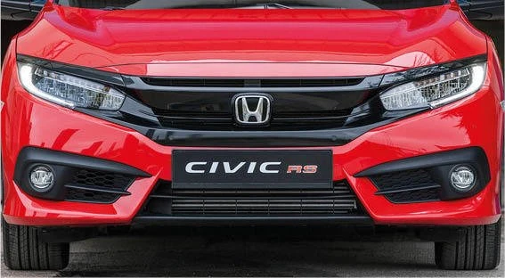 AUTOGP Honda civic fk7 için uygundur ön panjur ve far kaşları siyah 2016+ ürün görseli 1