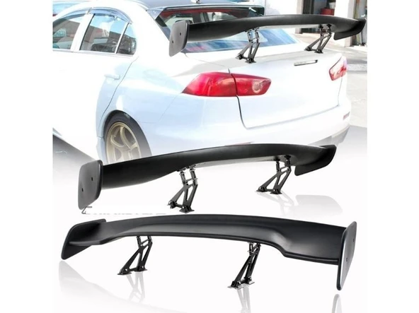 AUTOGP Dtm yüksek bagaj üstü spoiler kanat alüminyum pianoblack boyalı ürün görseli 1