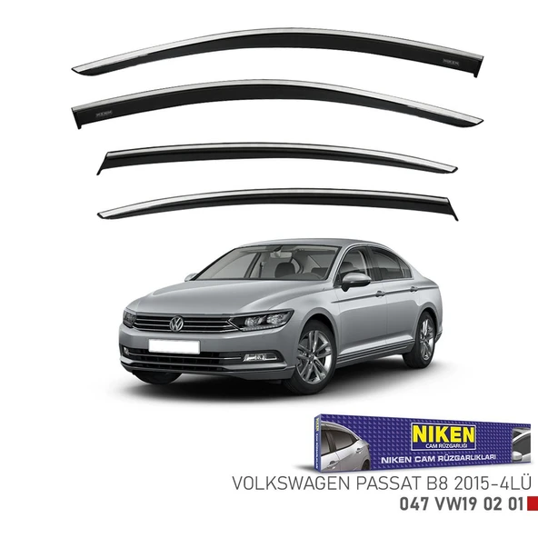 NİKEN Vw passat b8 cam rüzgarlığı kromlu 2016+ niken ürün görseli 1