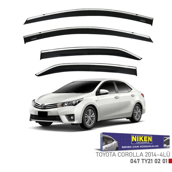NİKEN Toyota corolla cam rüzgarlığı kromlu 2014 / 2019 niken ürün görseli 1