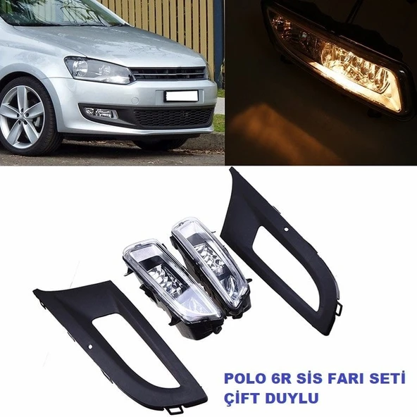 Space Vw polo 6r sis lambası farı çerçeveli çif duylu takım 2009 / 2014 ürün görseli 1