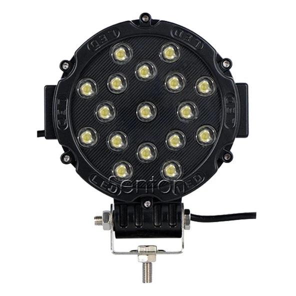LEADER Off road sis lambası ledli 51watt 17 ledli siyah 4x4 ürün görseli 1