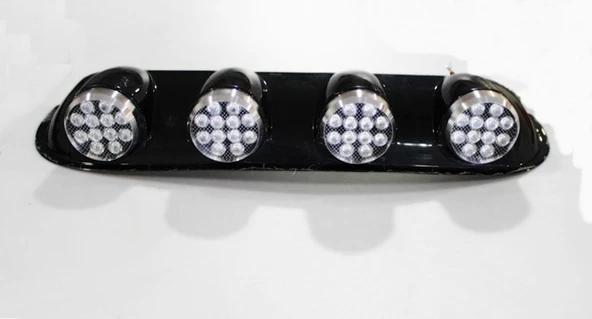 LEADER Off road tavan sis lambası seti yuvarlak 4lü ledli siyah ürün görseli 1