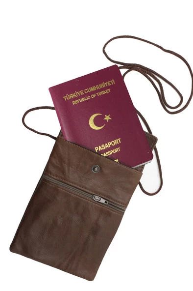 Drps Boyun Askılı Hakiki Deri Pasaportluk, Evrak Çantası ürün görseli 1