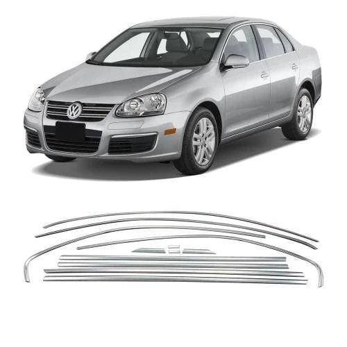 AUTOGP Vw jetta cam çerçevesi kenar çıtası krom tamtur 2005 / 2011 8 parça ürün görseli 1