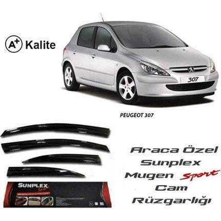 SUNPLEX Peugeot 307 cam rüzgarlığı mugen tip sunplex ürün görseli 1