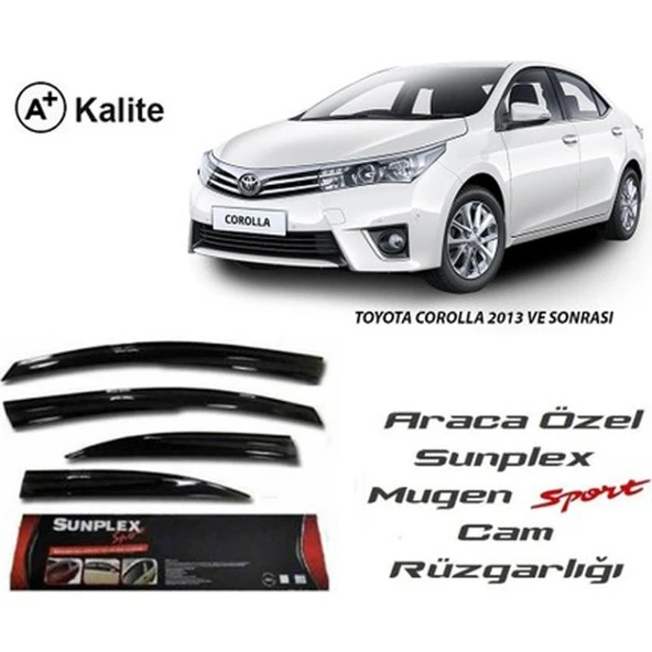 SUNPLEX Toyota corolla cam rüzgarlığı 2013+  mugen tip sunplex ürün görseli 1