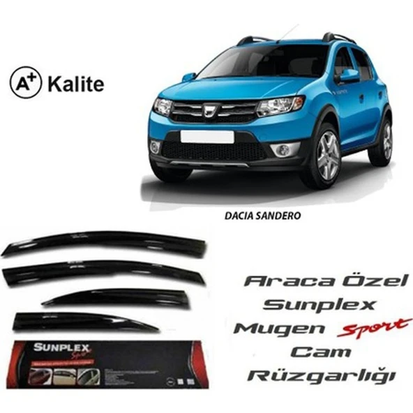 SUNPLEX Dacia sandero cam rüzgarlığı mugen tip sunplex 2008+ ürün görseli 1