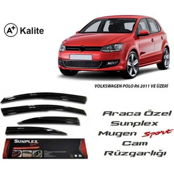 SUNPLEX Vw polo 6R cam rüzgarlığı 2010+ mugen tip sunplex ürün görseli 1