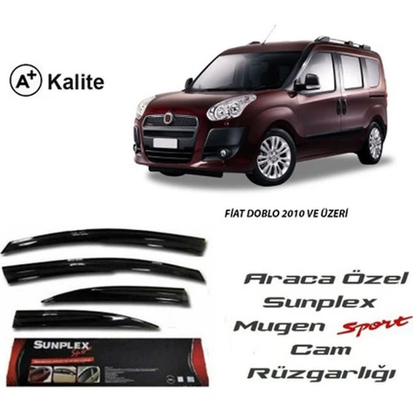 SUNPLEX Fiat doblo 2 cam rüzgarlığı 2010+ mugen tip sunplex ürün görseli 1