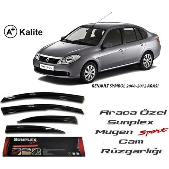 SUNPLEX Renault clio Symbol cam rüzgarlığı 2008 / 2012 mugen tip sunplex ürün görseli 1