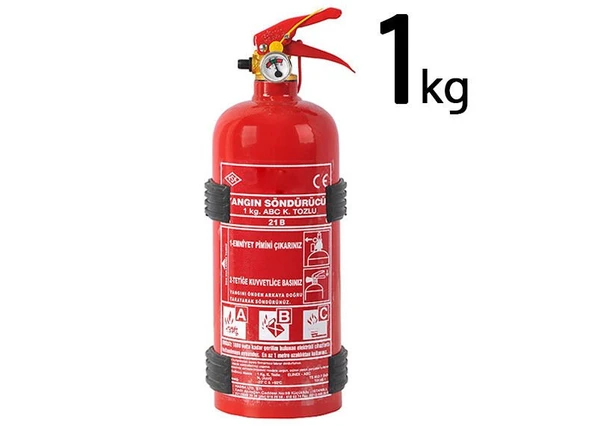 LEADER Yangın söndürücü tüp tüv onaylı tozlu 1kg ürün görseli 1