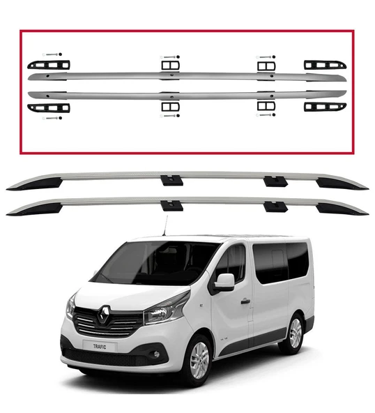NİKEN Renault trafic tavan çıtası port bagaj taşıyıcı kısa gri 2015+ ürün görseli 1
