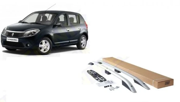 NİKEN Dacia sandero tavan çıtası port bagaj taşıyıcı gri 2007 / 2013 ürün görseli 1