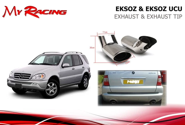 MY RACİNG Mercedes w163 ml  egzoz ucu krom tekli ürün görseli 1