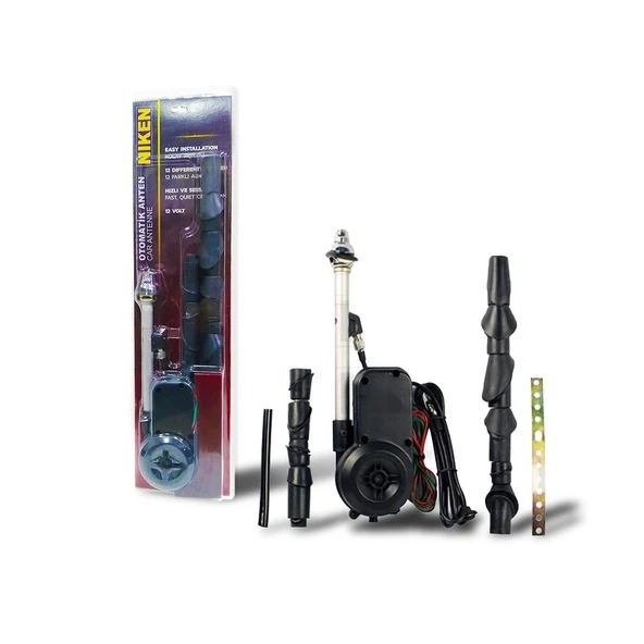 NİKEN Otomotik anten otomobil bagaj anteni 5 kademeli aparatlı 12volt ürün görseli 1