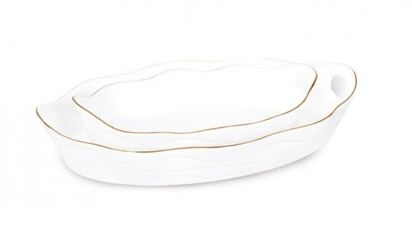 Lara Home Sezar Oval Sunum Tabağı Küçük Boy 30*18*7 cm ürün görseli 1