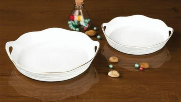 Lara Home Sezar Yuvarlak Büyük Boy Sunum Tabağı 30*30*7 cm ürün görseli 1