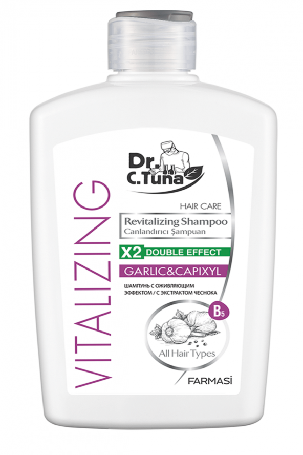 DR. C. TUNA Vitalizing Tüm Saçlar için Canlandırıcı Sarımsaklı Şampuan-500 ml ürün görseli 1