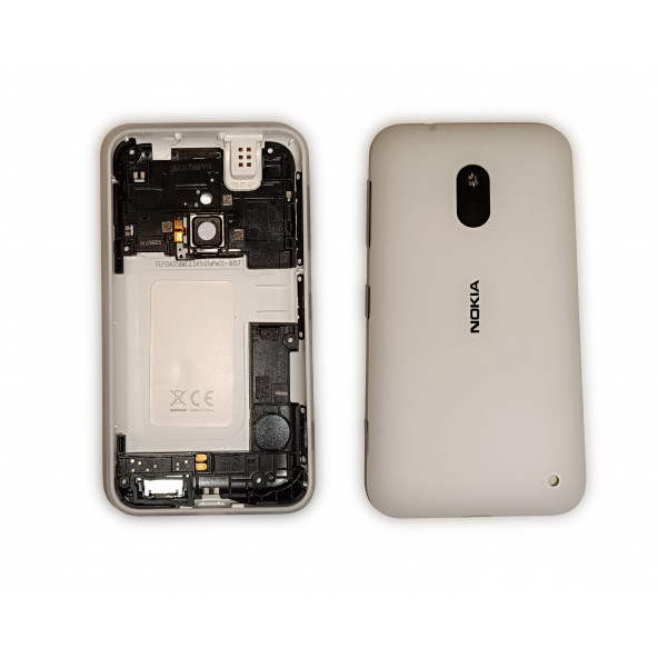 Nokia Lumia 620 Arka Kapak Nokia uyumlu Lumia 620 Beyaz Arka Kapak Yan Tuş Takımı Anten Buzzer Hoparlör ürün görseli 1