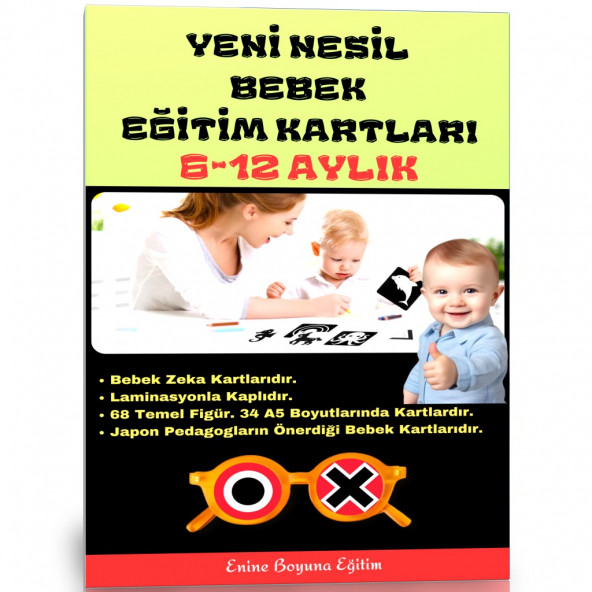 Bebek Eğitim Kartları 6-12 AY (Bebek Zeka Kartları) ürün görseli 1