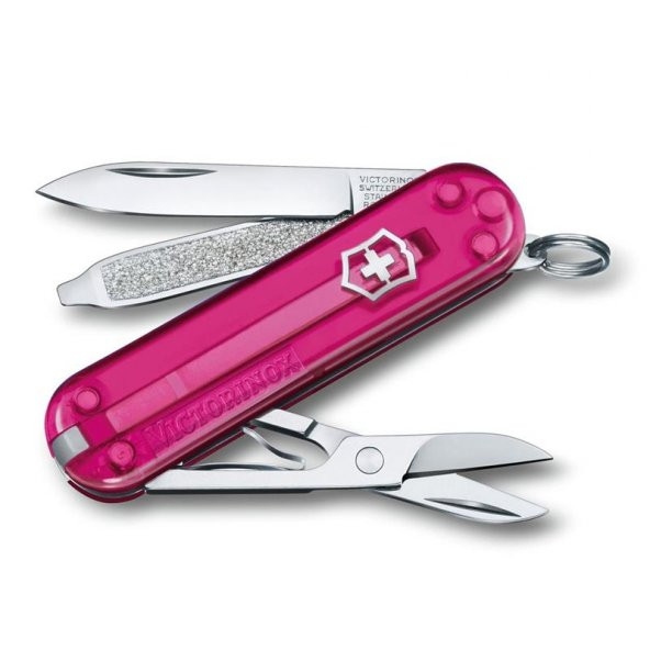 Victorinox 0.6223.T5G Classic Şeffaf Pembe Çakı ürün görseli 1