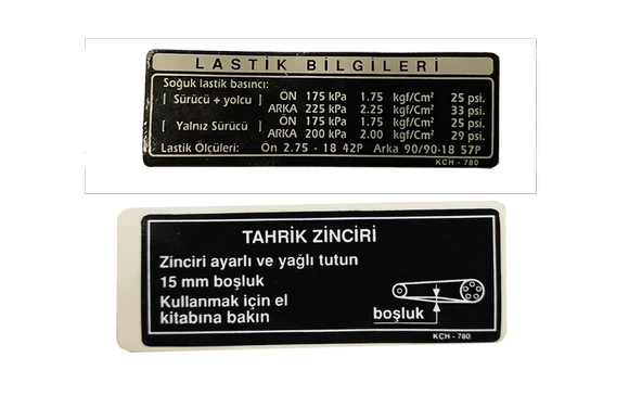 Honda Titan Zincir Kapak Etiketi Orjinal ürün görseli 1