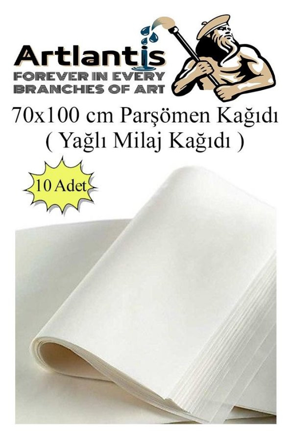 Parşömen Kağıdı Milaj Kağıdı 70x100 cm 10 Adet Yağlı Çizim Kağıdı Parşumen İnce Kopya Kağıdı ürün görseli 1