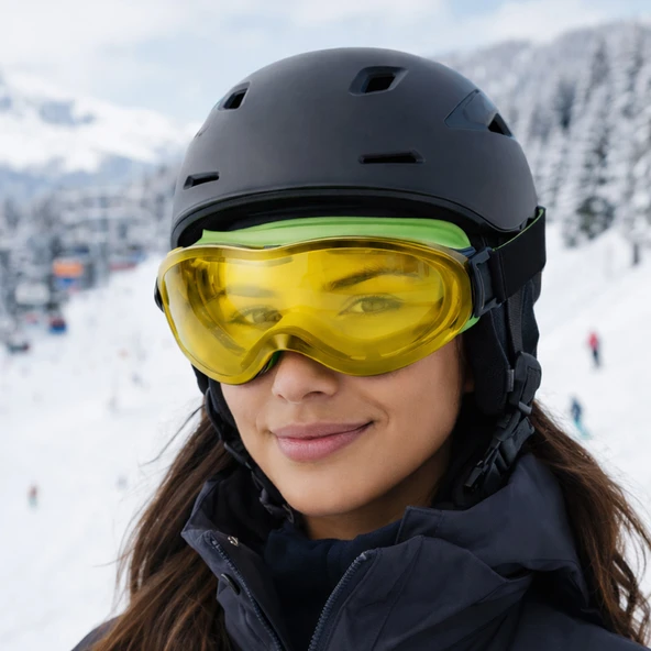 Bellasimo Kayak Snowboard Gözlüğü Buğulanmaz Değiştirilebilir Sarı Camlı Antifog Kar Gözlük ürün görseli 1