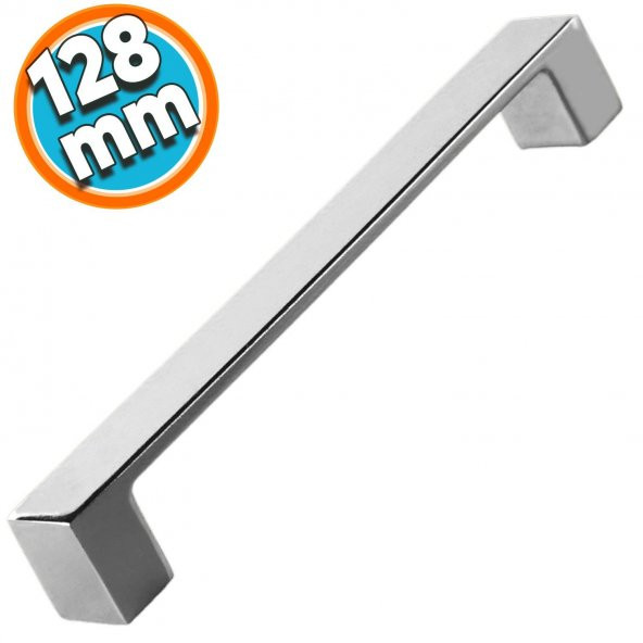 Mobilya Mutfak Dolabı Banyo Çekmece Dolap Kapak Kulpu Kulbu Krom 128 mm Metal Kulp ürün görseli 1