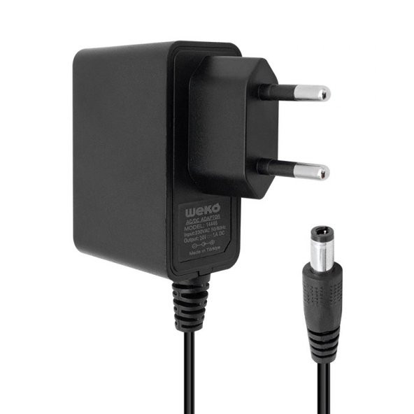Weko 24 Volt 1 Amper 24 Watt Plastik Kasa Priz Tipi Adaptör (5.5X2.5 Uçlu) ürün görseli 1