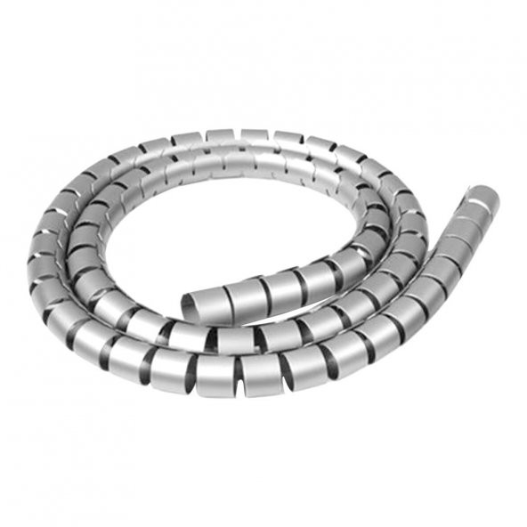 Powermaster PM-15942 22 Mm Gri 1 Metre Spiral Kablo Toplayıcı (Sabitleyici Parça) ürün görseli 1