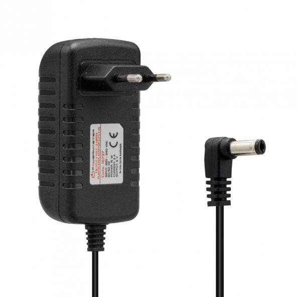 Powermaster PM-16737 5 Volt - 3 Amper 5.5*2.5 Mm Uçlu Plastik Kasa Adaptör ürün görseli 1