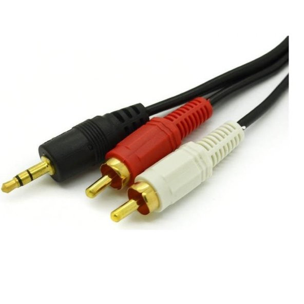 3.5 mm Stereo To 2 Rca Aux Tos Ses Kulaklık Kablosu ürün görseli 1