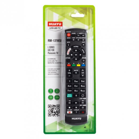 Huayu RM L1378 - TCP50G2- N2QAYB000485 Netflix Tuşlu Panasonic Lcd Led Tv Kumandası ürün görseli 1