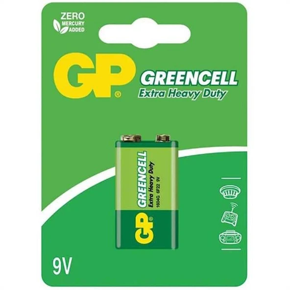 GP 1604GLF Greencell 9 Volt Pil (Tekli) - Resim 9