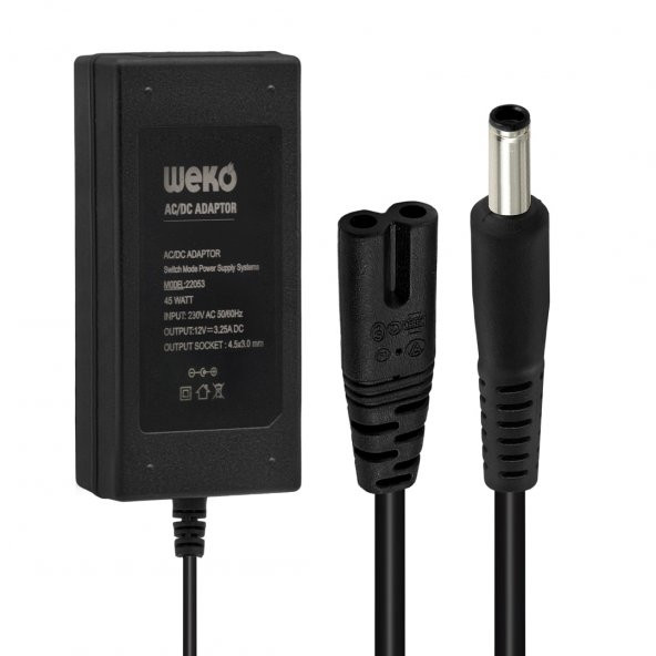 Weko 12 Volt 3.25 Amper 4.5X3.0Mm Uçlu Notebook Adaptör - Resim 3